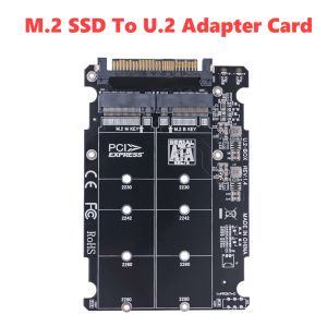 New M.2 SSD to U.2 Adapter Card M.2 NVMe SATA-Bus NGFF SSD To PCI-e U.2 / To U.2 SFF-8639 Converter for 2230/2242/2260/2280 SSD