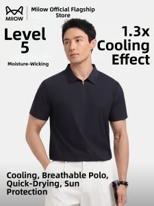 MiiOW | Seamless Moisture-wicking Sun Protection Breathable Polo Shirt for Men