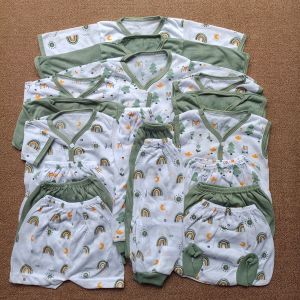 Paket Hemat 18 PCS Baju Celana Bayi Baru Lahir Series Sage