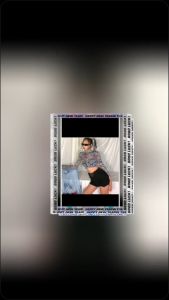 Korean🧧 เสื้อซีทรูลายกราฟฟิคสีฟ้า แขนยาวคอเต่า