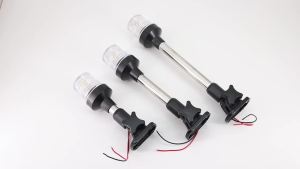 RYSJM | 12-24V White LED Navigation Fold Down Stern Lights 180Degree Anchor Sailing Signal Lamp for Marine Boat Yacht Indicator Hardware