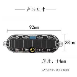 Solar Flashing Warning Light Car Motorcycle Anti-rear-end Collision Flashing Light Waterproof LED Strobe Light