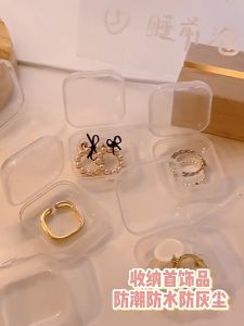 10/20/50ชิ้น กล่องเก็บเครื่องประดับขนาดเล็ก / กล่องพลาสติกขนาดเล็กสำหรับใส่เครื่องประดับ / กล่องจัดเก็บเครื่องประดับแบบใส / กล่องบานพับเปล่าสำหรับใส่ลูกปัด / กล่องจัดแสดงต่างหู สร้อยคอ แหวน / กล่องเก็บยาเครื่องประดับแบบพกพา