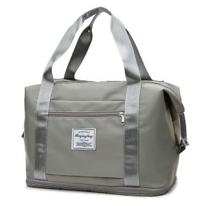 Túi Du Lịch Chống Nước Dung Tích Lớn Có Thể Gấp Gọn Chất Liệu Oxford Dùng Để Đựng Quần Áo Kiểu Dáng Giản Dị.