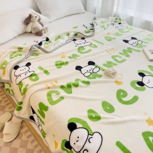 Chăn Nỉ Sữa Dày Ấm Áp Chăn Nhún Sofa Chăn Ngủ Trưa Chăn Nỉ Coral Flocking Chăn Nỉ Sữa MiiOW Chăn Nỉ Sữa Đơn Giản Hiện Đại