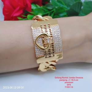 Gelang Jumbo Perhiasan Aksesoris Termurah Termewah Lapis Emas