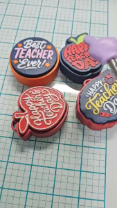 Teachers Day Clickers Apple Keychains Happy Teachers Day Best Teacher Ever Colorful Gift