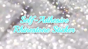 PrintYourStyle Self-Adhesive Rhinestone Sticker Silver 12x20cm DIY Crystal Diamond Decoration Patch