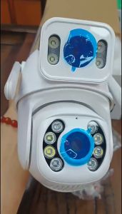 กล้องวงจรปิดแบบเลนส์คู่8MP 4K PTZ WiFi กล้องคู่พร้อมหน้าจอ คู่ AI ตรวจจับ ติดตาม มนุษย์ ระวัง ถ่ายทอดผิว กล้องเฝ้า