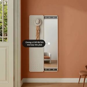 Gương treo tường toàn thân thiết kế cánh trượt tích hợp treo đồ hiện đại GP263