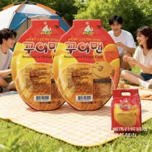 Bakery Fish Flavored Snack Crispy Seafood Biscuit 23g Independent Packaging Leisure Snack from Korea ness Lasts a Year