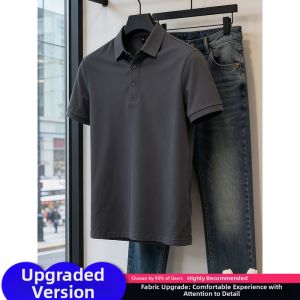 CHENMU | Sleeve Cuff Short Sleeve T-Shirt Slim Fit Breathable Casual Grey