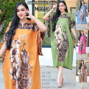 daster busui - kimono modern murah dress bahan rayon resleting depan others terlaris batik elgio