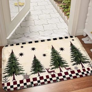 VIKAMA Christmas Welcome Door Mat Indoor Outdoor Non-Slip Dirt Resistant Door Mat Bedroom Bed Comfort Mat Living Room Floor Mat
