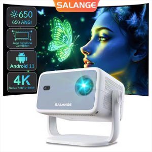 【Local Delivery】Salange P350 Native 1080P Projector Android 11 Native 1080P Wifi6 BT5.2 650ANSI Auto Keystone Correction 4K Portable Outdoor Movie