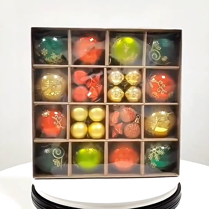 [Philippine Stock]42/44 PCS Christmas Ball Ornaments Christmas Tree Balls Ornaments Xmas Hanging Tree Pendant New Year Navidad Home Party Decor