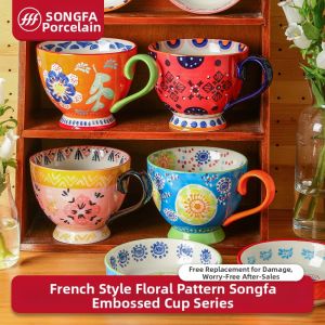 Songfa | Ceramic Lid Large Capacity Mug for Breakfast and Coffee
