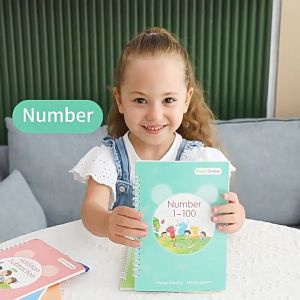 Magic Ink Writing Practice Reusable Copybook 5 Book Set Grooved Handwriting Tracing Book