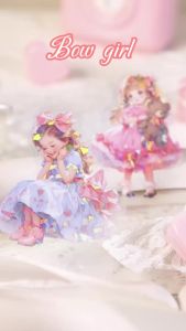 10pcs Package Cute Girls Material Stickers Strawberry Sweetheart Character Sticker Decorative Scrapbook Cut Supplies 138*90mm
