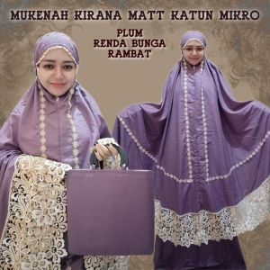 Mukena Cantik Viral Katun Adem Renda Mewah Mukenah Potongan Atas Bawah Dewasa Kirana