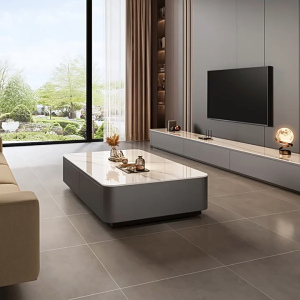 ✨ไม่ต้องติดตั้ง✨ตู้วางทีวี โต๊ะกาแฟ โต๊ะทีวีหินแกรนิต + โต๊ะกลาง ตั้งห้องนั่งเล่น สวยงาม แข็งแรง เกรด A 160-180cmxhl