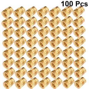 100pcs M3 Thread Knurled Brass Threaded Heat Set Heat Resistant Insert Embedment Nut for 3D Printer Voron 2.4 M3x5x4