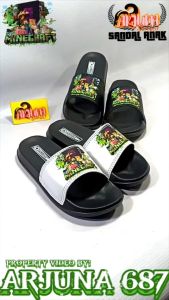 Sandal Selop Anak Karakter Mincarf Game Online Bahan Karet Empuk Ringan Fleksibel