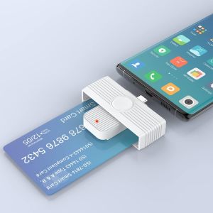 Type C CAC Smart Card Reader DOD Military USB C Common Access PIV CAC Readers Compatible with Windows Mac OS and Android Phone