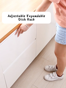 Adjustable Expandable Pot Lid Holder for Cabinet Countertop and Under Cabinet Pots Pans Carbon Steel Kitchen Pot Rack