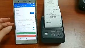 Officom PT280 57mm Thermal Receipt Printer Portable Label Sticker Printer USB/Bluetooth with Gift 5 Rolls Receipt Paper