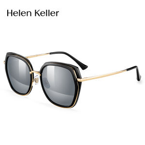 HELEN KELLER | Round Large Frame UV Protection Polarized Sunglasses