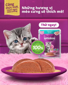 Pate Whiskas Mèo Con Gói 80G Nhiều Vị