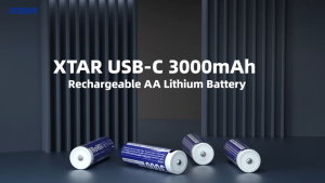 ถ่านชาร์จ XTAR 1.5V AA LR 3000mAh USB-C | แพ็ค 4 ก้อน | สำหรับ Digital Door Lock และอุปกรณ์สมาร์ทโฮม | ให้แรงดันลดลงเหมือนถ่านอัลคาไลน์ | รีชาร์จได้มากกว่า 1000 รอบ ประหยัด ปลอดภัย