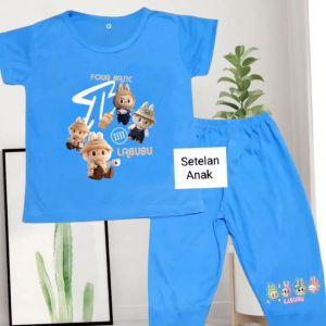 Setelan Anak Cewek dan Cowok usia 1-8 tahun Edisi BASIC LABUBU bahan Babyterry