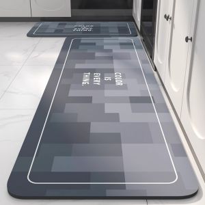 VIKAMA Kitchen Long Rug Diatomite Mat Super-Absorbent Kitchen Floor Mat Anti-Slip Bathroom Foot Pad Room Door Mat