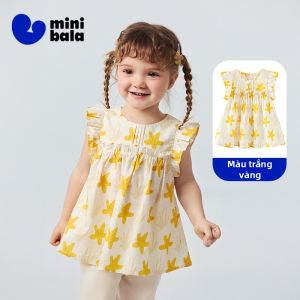MINI BALA | Áo Blouse Tay Ngắn Dễ Thương Quần Nhẹ