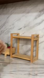 Rak bumbu dapur kayu serbaguna / Rak susun serbaguna / Rak susun kayu