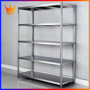 Kitchen Cabinet Rack Stainless Steel Storage Rack Organizer Shelf Floor Standing 3/4/5 layer With wheel 304 Stainless Steel Kitchen Microwave Oven Rack Supermarket Shelf Sundries Storage Rack