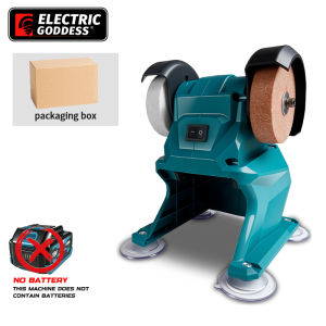 Electric Goddess Bench Grinder Dual Wheel Grinder Metal Stone Knife Polishing Grinding Sharpening for Makita 18V Battery Pin