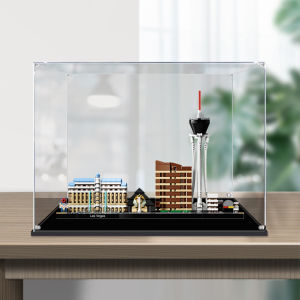 Acrylic Display Box for Lego 21047 Las Vegas Skyline Transparent Dustproof Storage Case Figure Organizer Collectible Case