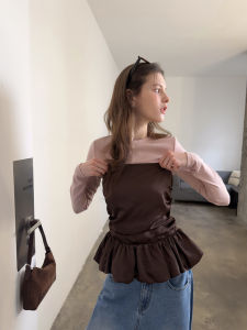 Áo Thun DRESS Phong Cách Tầng Lớp Màu Hồng