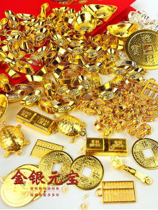 Modern Simplicity Alloy Decorative Ornaments Wealth Attracting Golden Tortoise DIY Material Package Chinese Style Home Decor