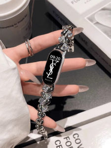 Uhada Fashion Metal Sport Bracelet for Xiaomi Band 8 7 6 5 4 3 2 1 Smart Watch Band High-End Crystal Womens Style Small Fragrance