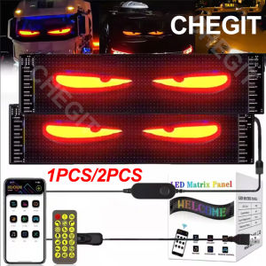 Dynamic Devils Eye Truck Windshield Scrolling Advertising LED Car Sign RGB DIY App Control LED Panel Flexible Display Light
