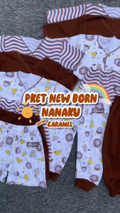 Salwa Baby - Paket Series Premium Isi 18 PCS || Paket Lahiran Baju dan Celana Bayi Baru Lahir Usia 0-3 Bulan || Paket Perlengkapan Bayi Series Caramel Premium