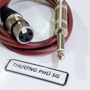 Dây Micro Karaoke dài 1m / Chuẩn 6 ly Mono ra Canon Cái 1m (Dây micro Karaoke)