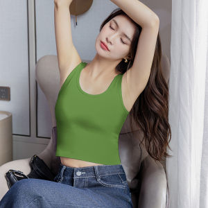 MiiOW | เสื้อกั๊กสายเดี่ยวคอวีแขนกว้างผ้าฝ้ายแท้สำหรับผู้หญิง ฤดูร้อน 2025 ใหม่ ใส่ด้านนอก ด้านใน คอกลม แขนกุด ทรงเข้ารูป