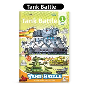 JUANJUANYUN | Tank World Drawing Book Cartoon Anime Sketchbook Beginner Line Drawing Coloring Sketchbook for Kids