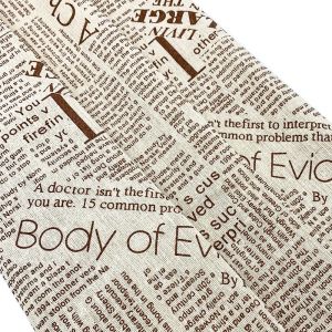 Vintage Printed Linen Cotton Fabric for DIY Clothing Sewing Craft Sofa Cushion Curtains Tablecloth Home Textile Decor Material