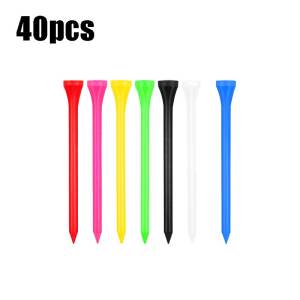 Golf Tee Plastic Panjang 42mm Isi 40pcs Warna Mix Tahan Lama